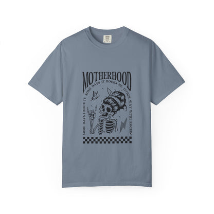 Motherhood Skull T‑Shirt — Vintage Mom Graphic Tee