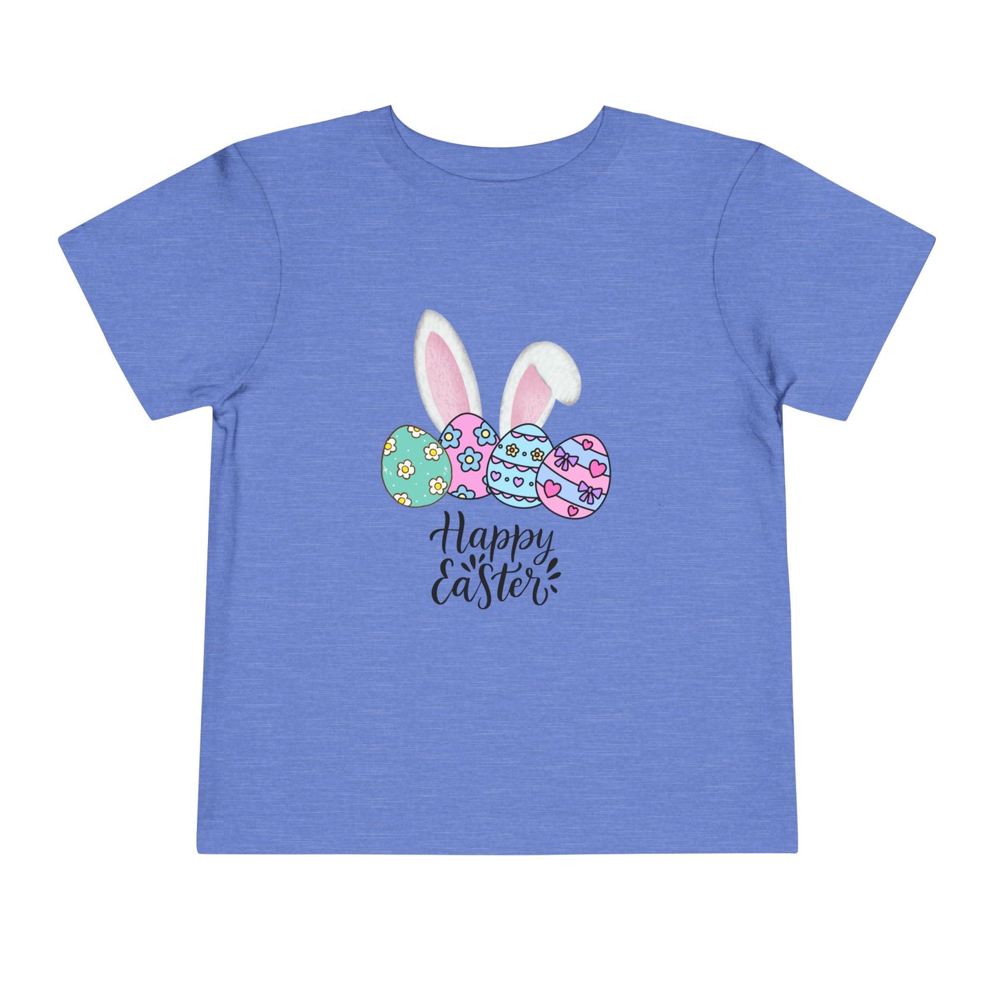 Toddler Tee - Happy Easter Bunny Ears & Colorful Eggs