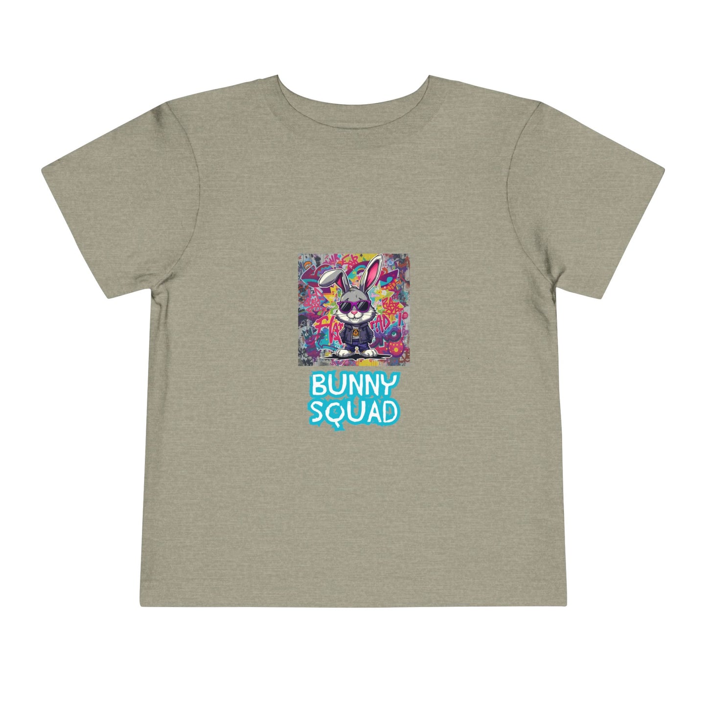 Toddler Tee — Colorful 'Bunny Squad' Graphic Shirt