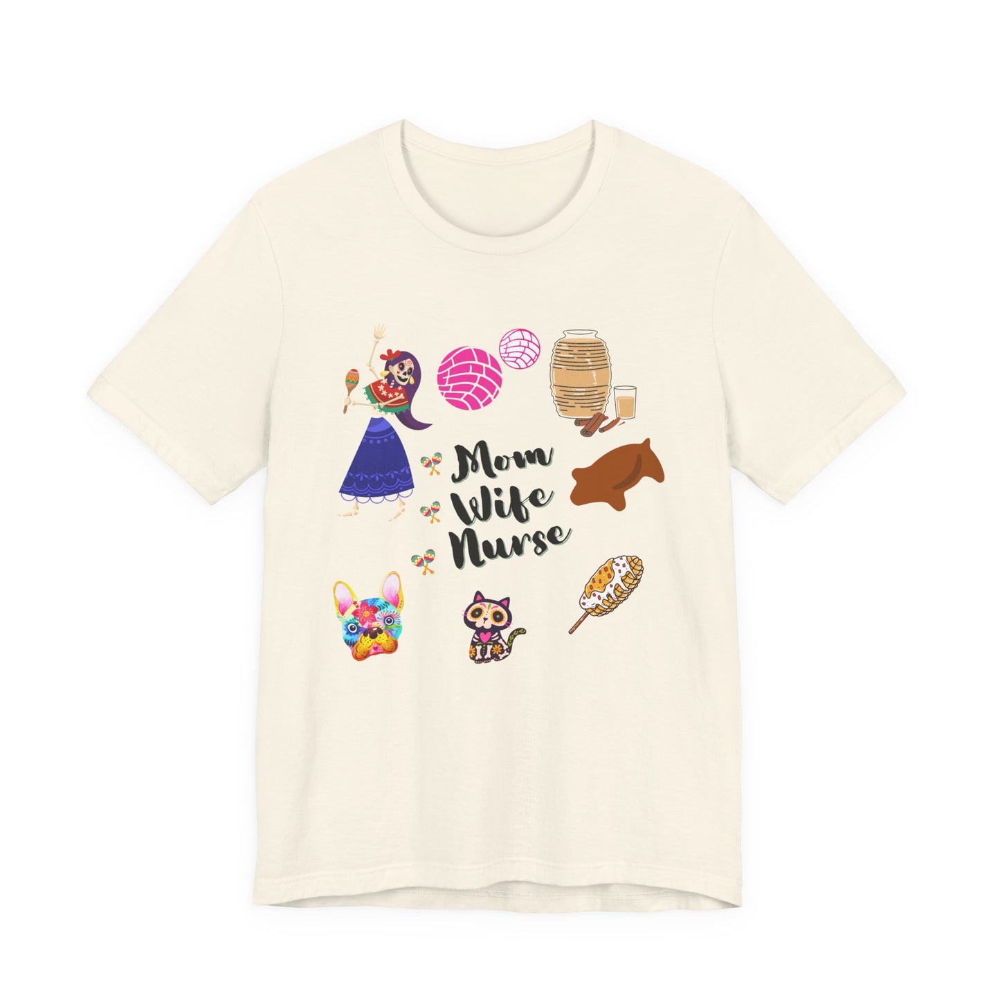 Mom Wife Nurse T‑Shirt — Cute Nurse Life Graphic Tee