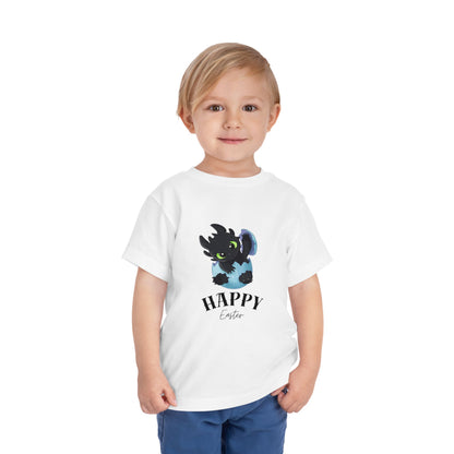 Toddler Tee — Cute Toothless 'Happy Easter' Kids Shirt