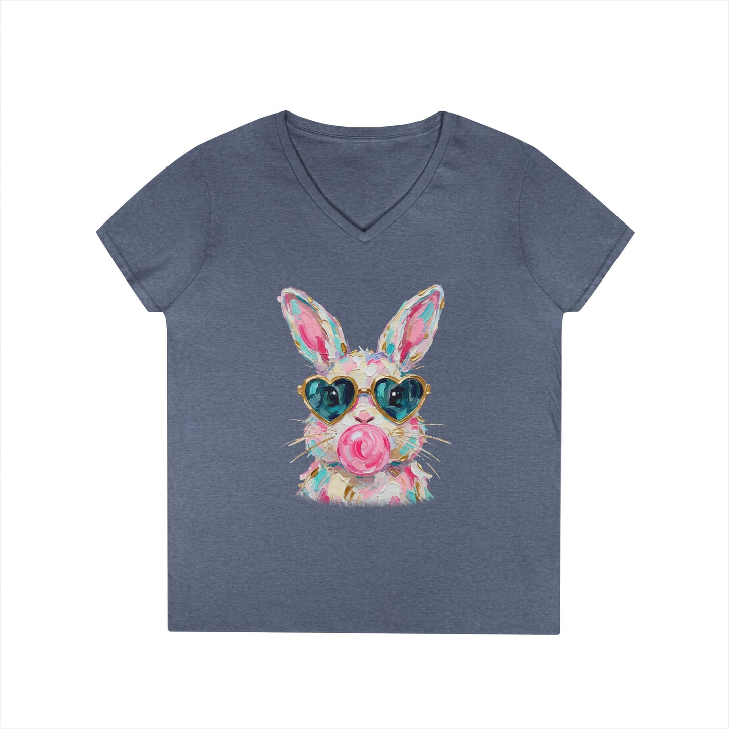 Bunny with Sunglasses V-Neck Tee