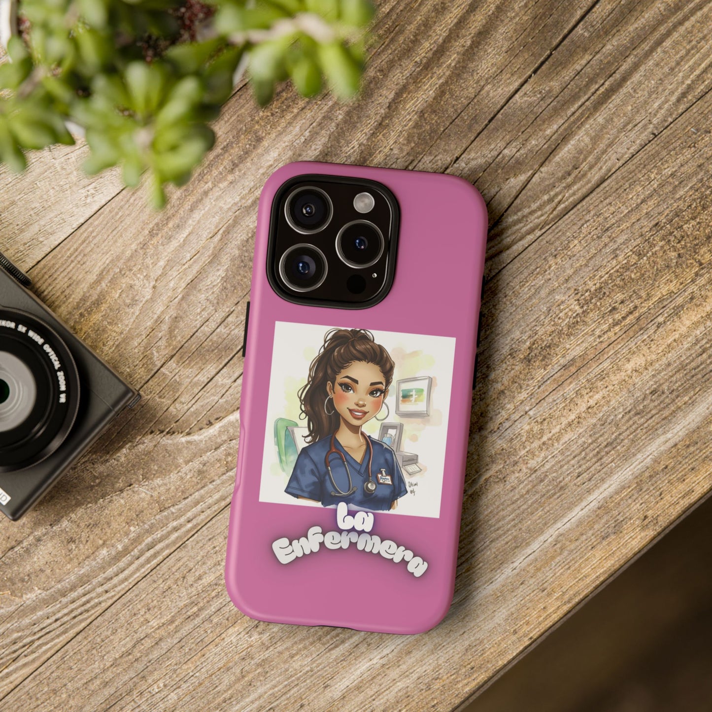 Nurse La Enfermera Tough Phone Case — Protective Pink Phone Cover