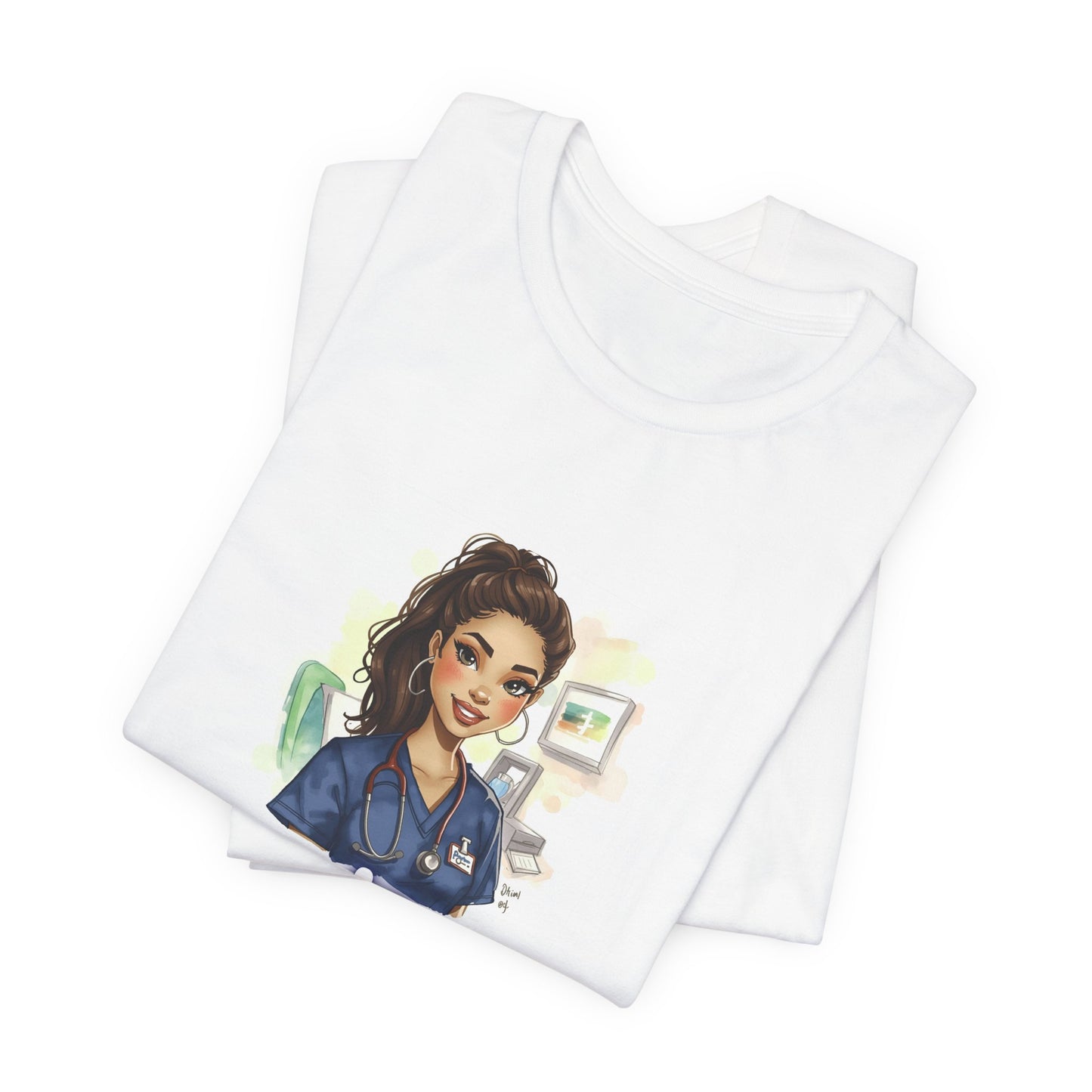 Nurse Empowerment Tee – Cute Female Nurse Illustration