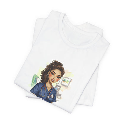 Nurse Empowerment Tee – Cute Female Nurse Illustration