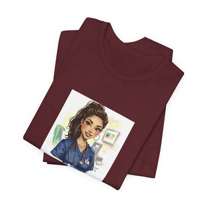 Nurse Empowerment Tee – Cute Female Nurse Illustration