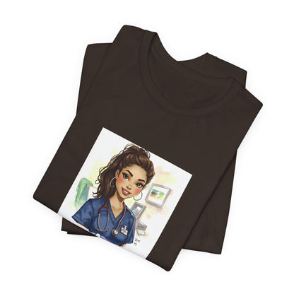 Nurse Empowerment Tee – Cute Female Nurse Illustration