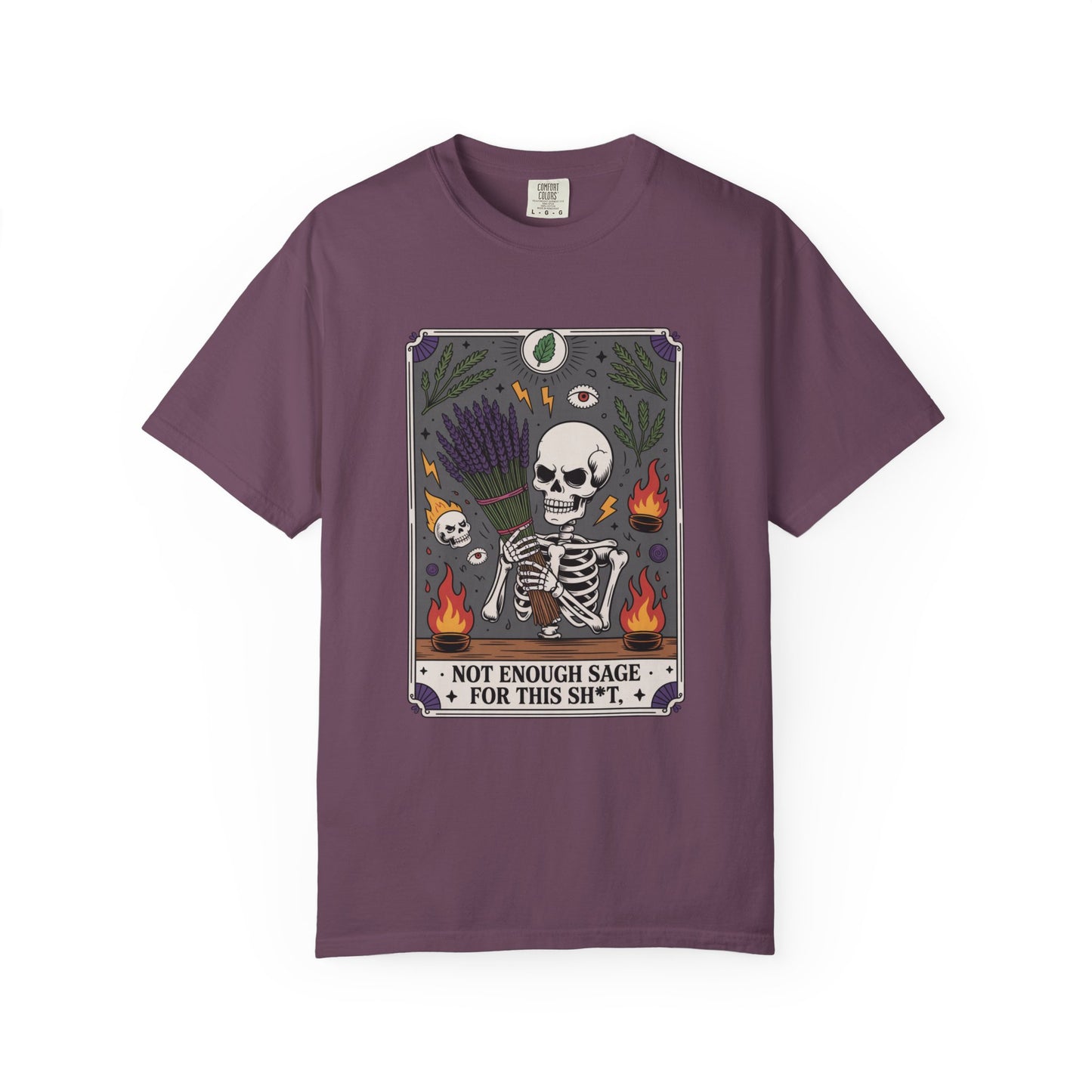 Not Enough Sage For This Shit T-Shirt — Skeletal Tarot Graphic Tee