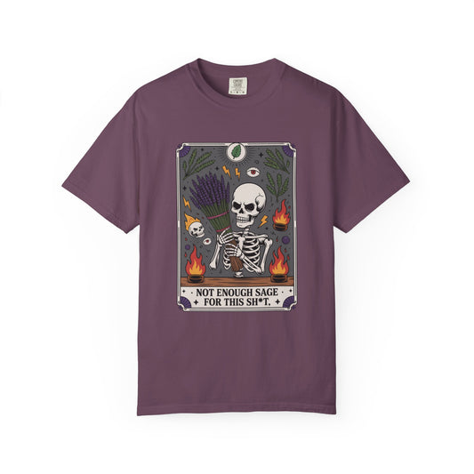 Not Enough Sage For This Shit T-Shirt — Skeletal Tarot Graphic Tee