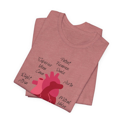 'Go With The Flow' Heart Anatomy Shirt