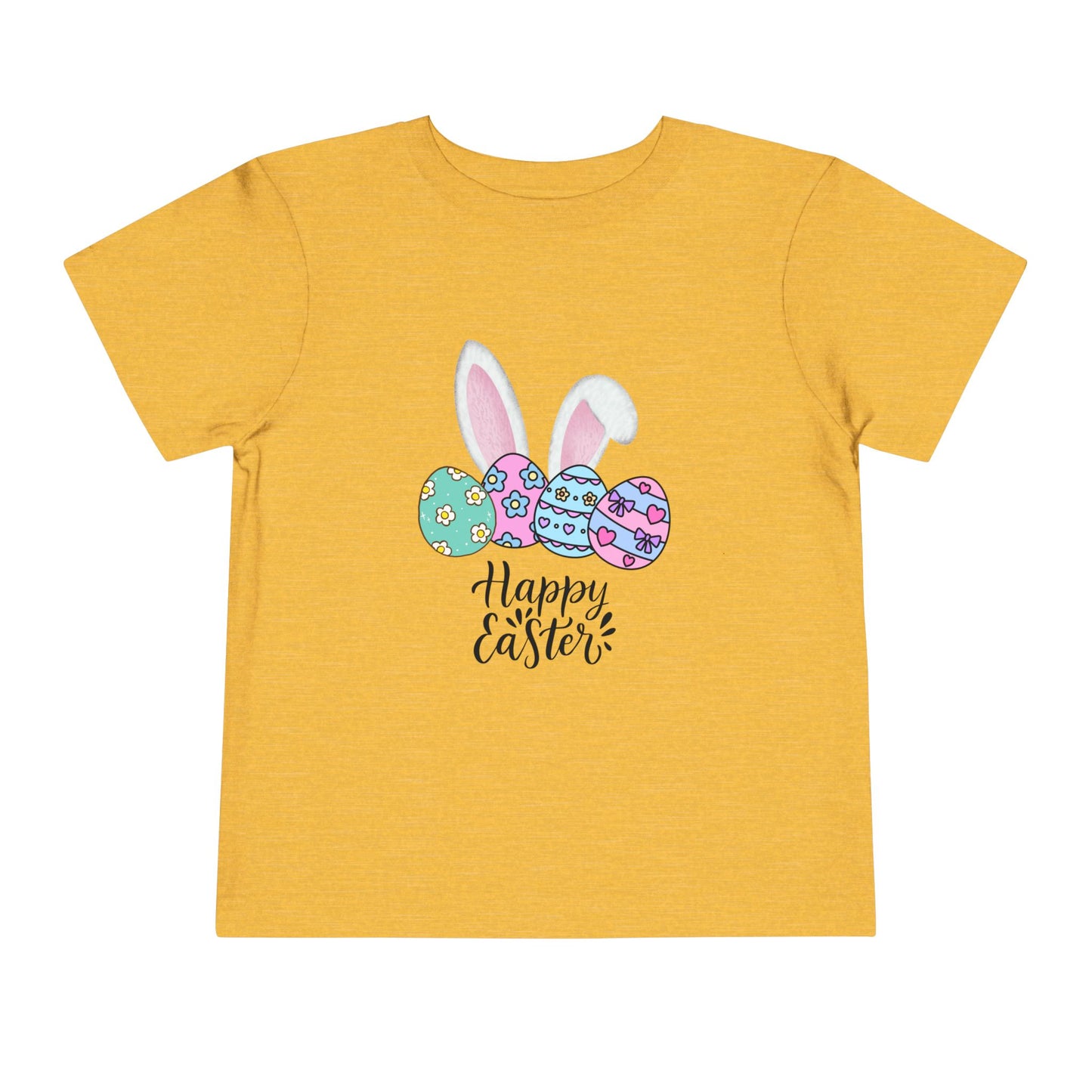 Toddler Tee - Happy Easter Bunny Ears & Colorful Eggs