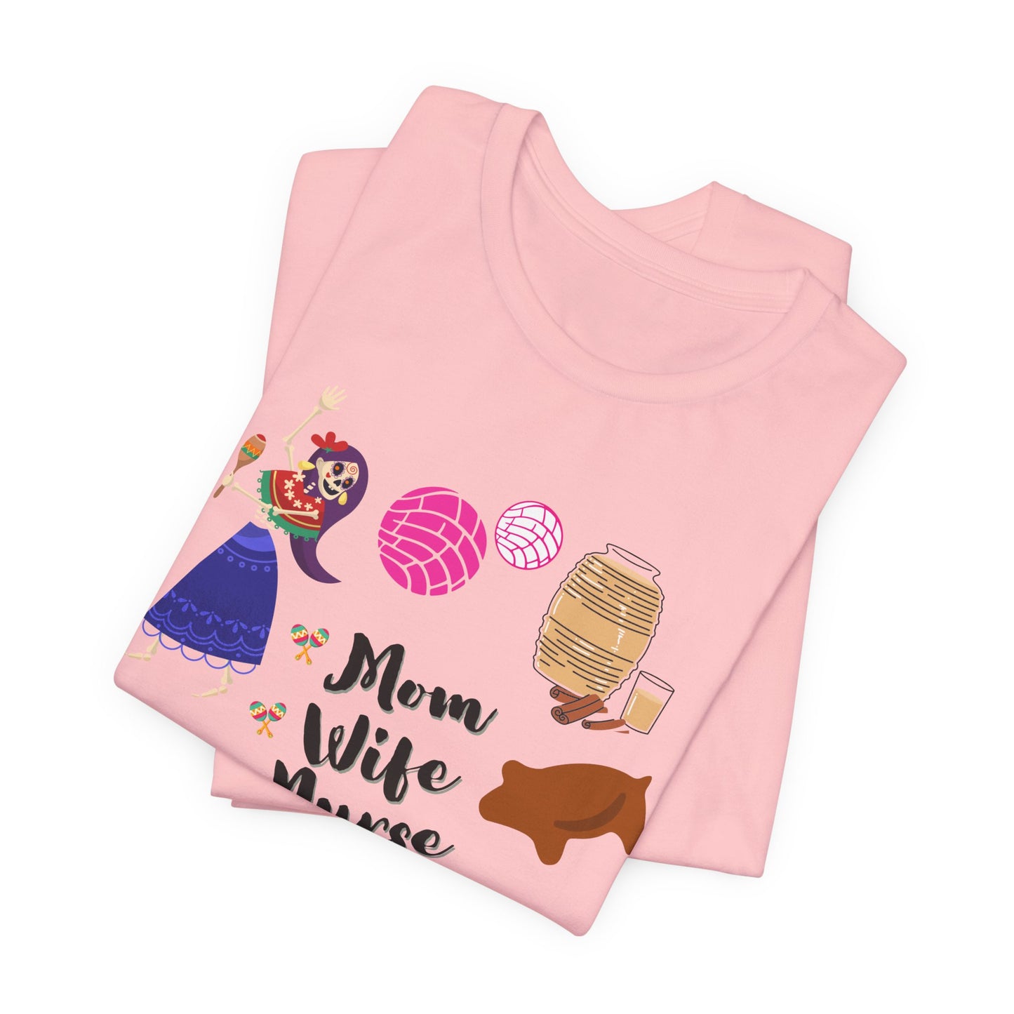 Mom Wife Nurse T‑Shirt — Cute Nurse Life Graphic Tee