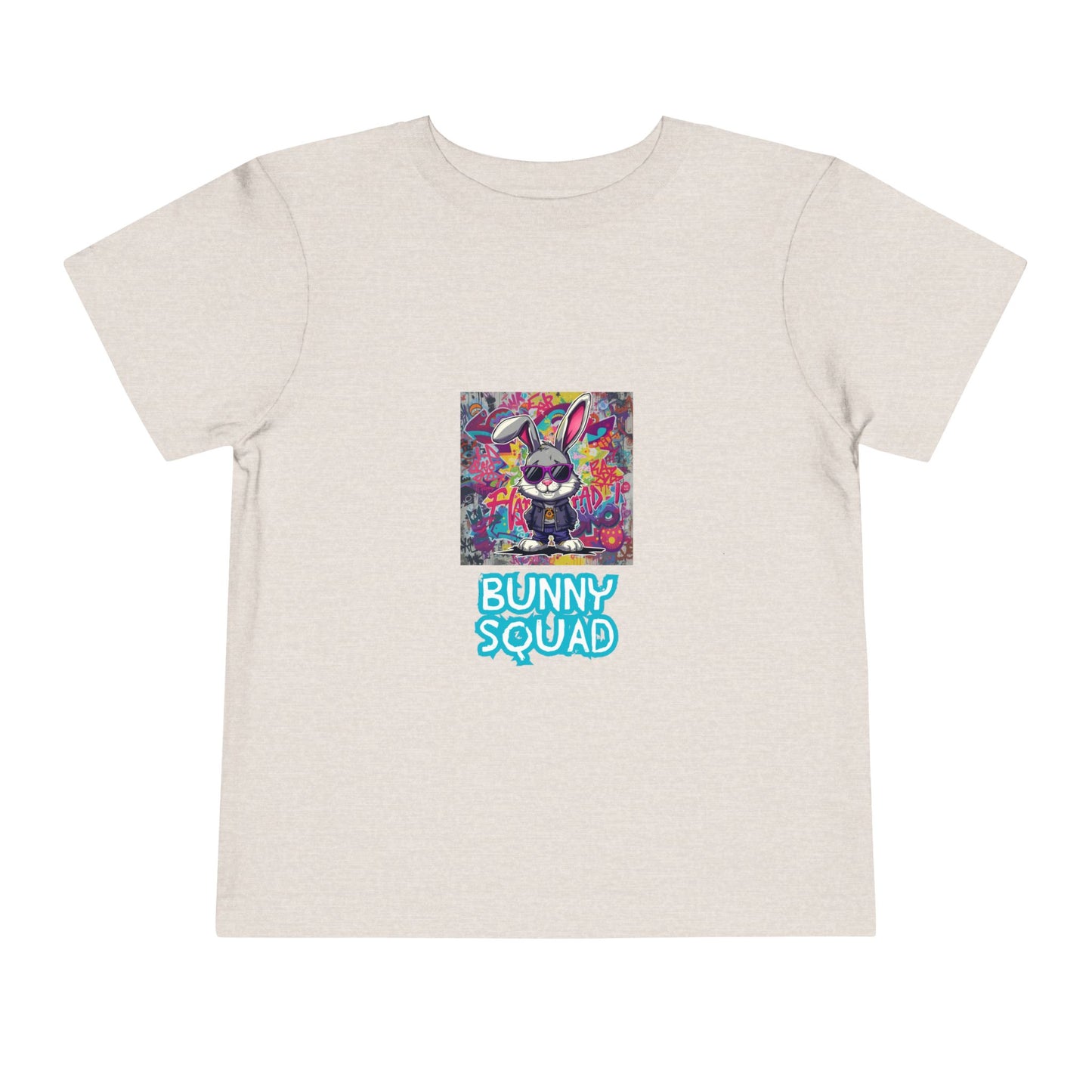 Toddler Tee — Colorful 'Bunny Squad' Graphic Shirt