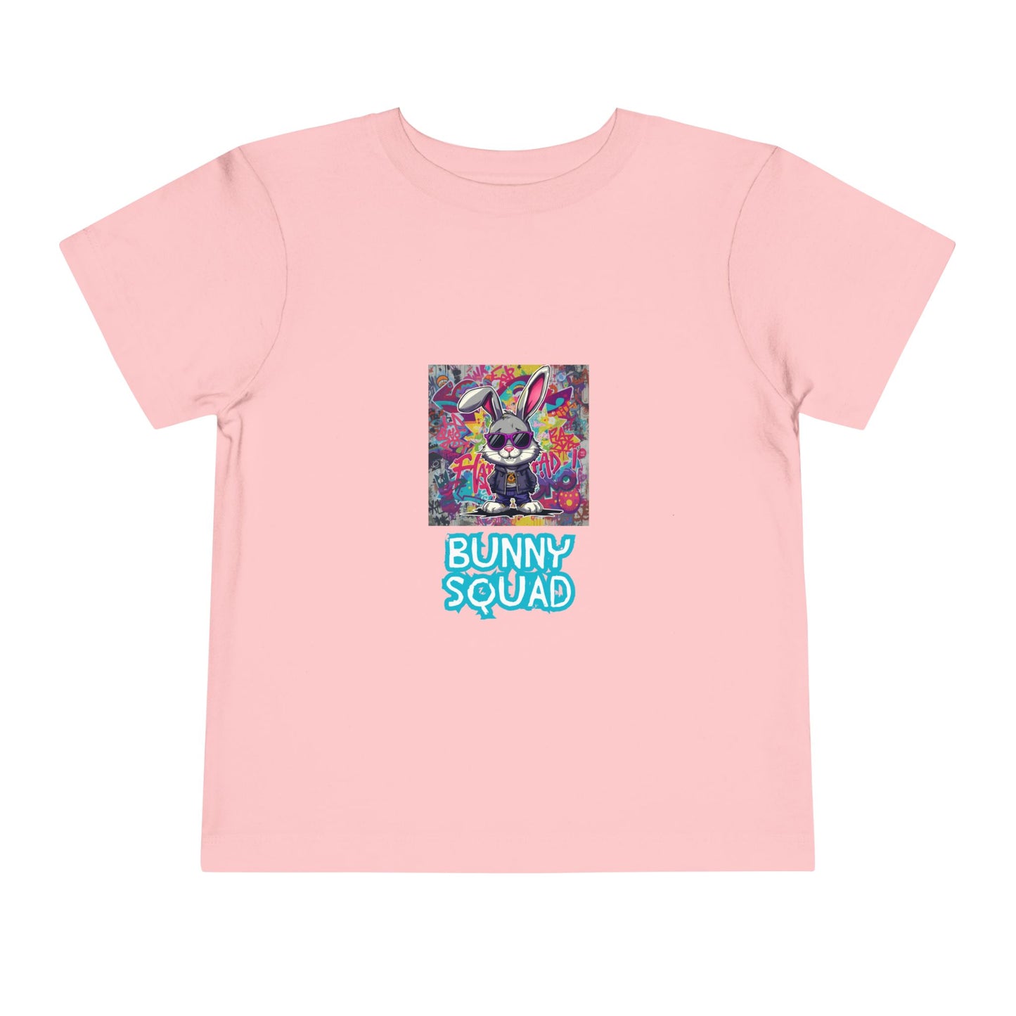 Toddler Tee — Colorful 'Bunny Squad' Graphic Shirt