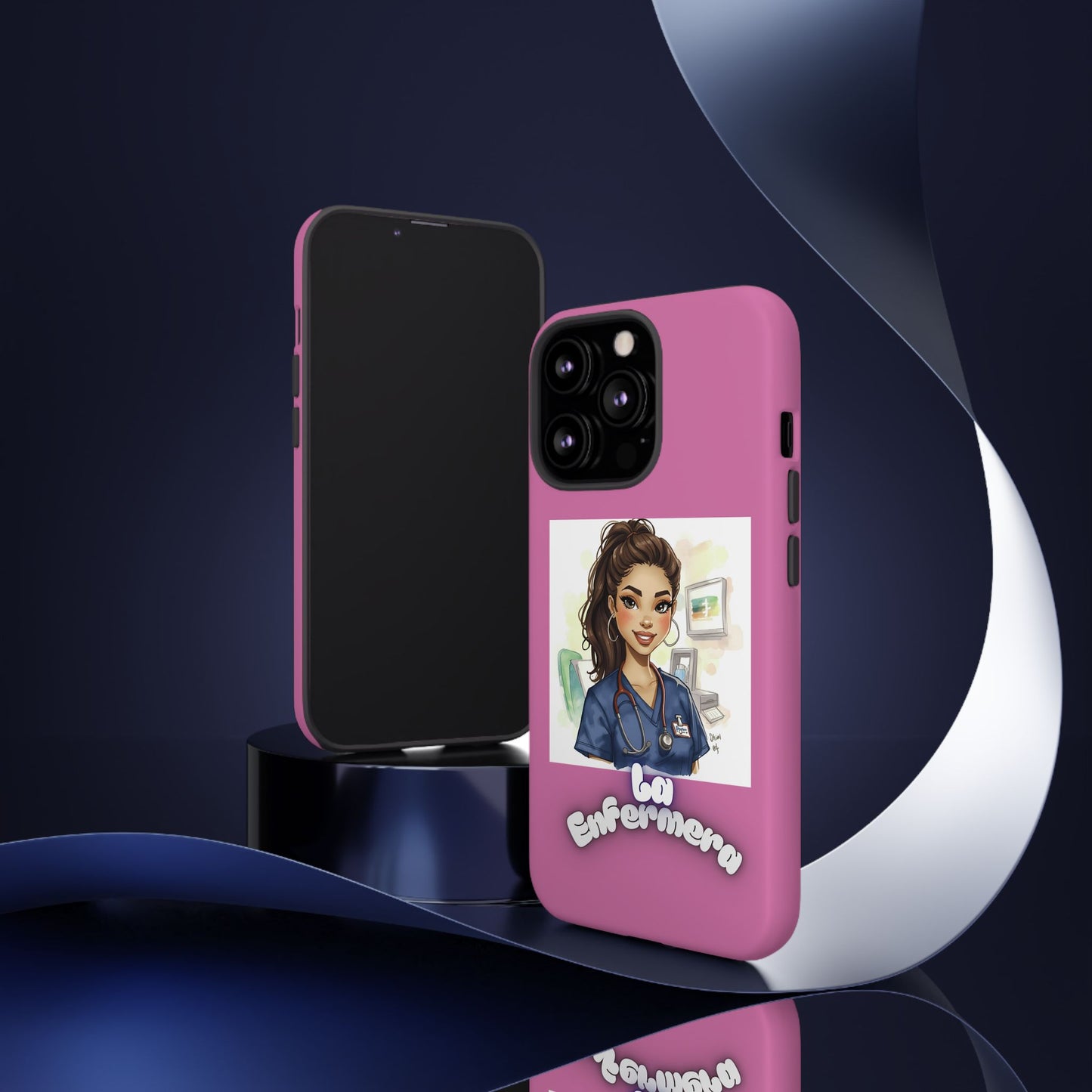 Nurse La Enfermera Tough Phone Case — Protective Pink Phone Cover