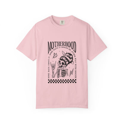Motherhood Skull T‑Shirt — Vintage Mom Graphic Tee
