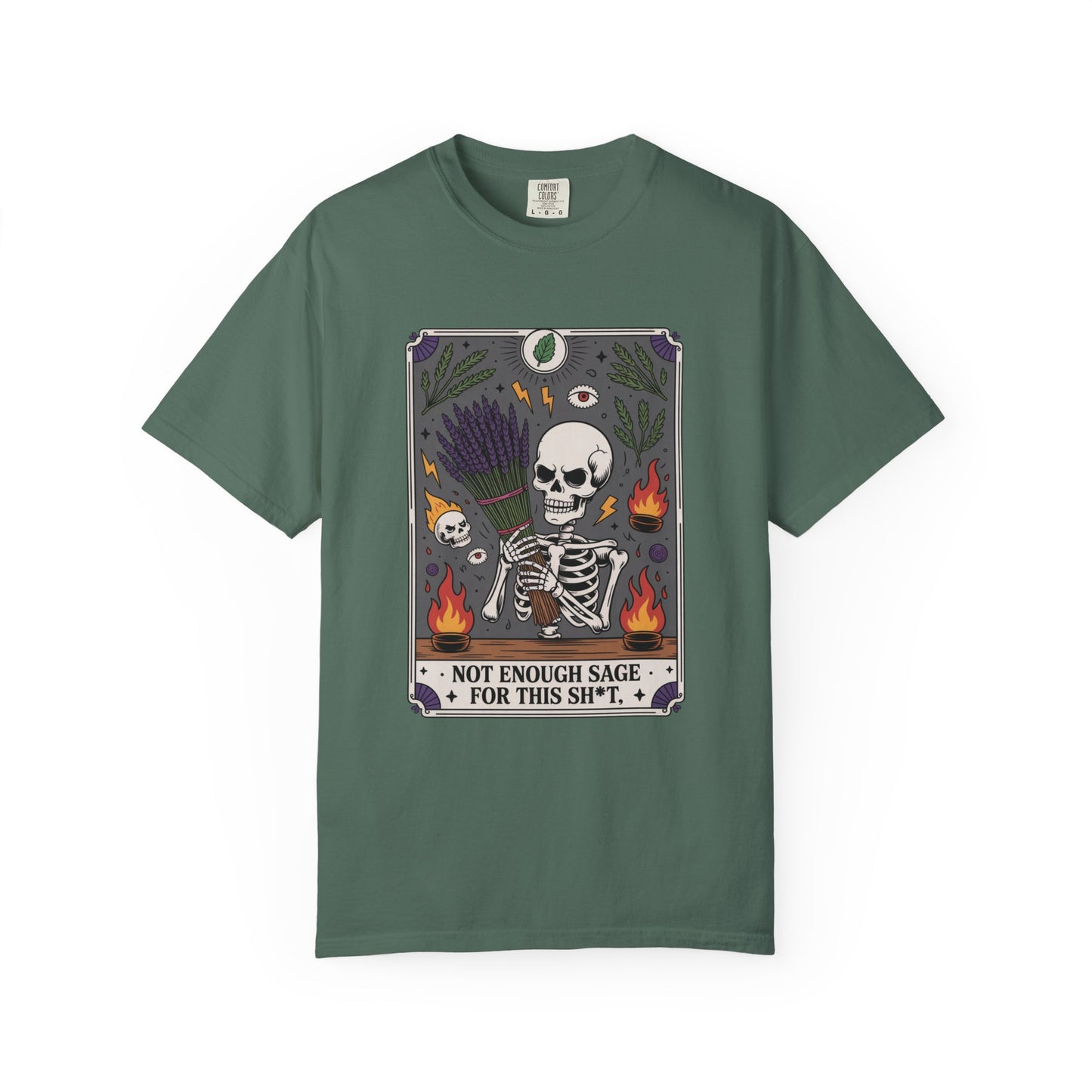 Not Enough Sage For This Shit T-Shirt — Skeletal Tarot Graphic Tee