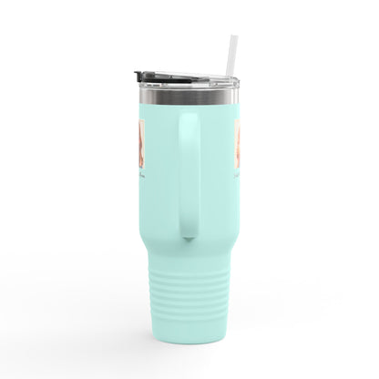 40oz Insulated Travel Mug – “Just Doing Mom Shit”