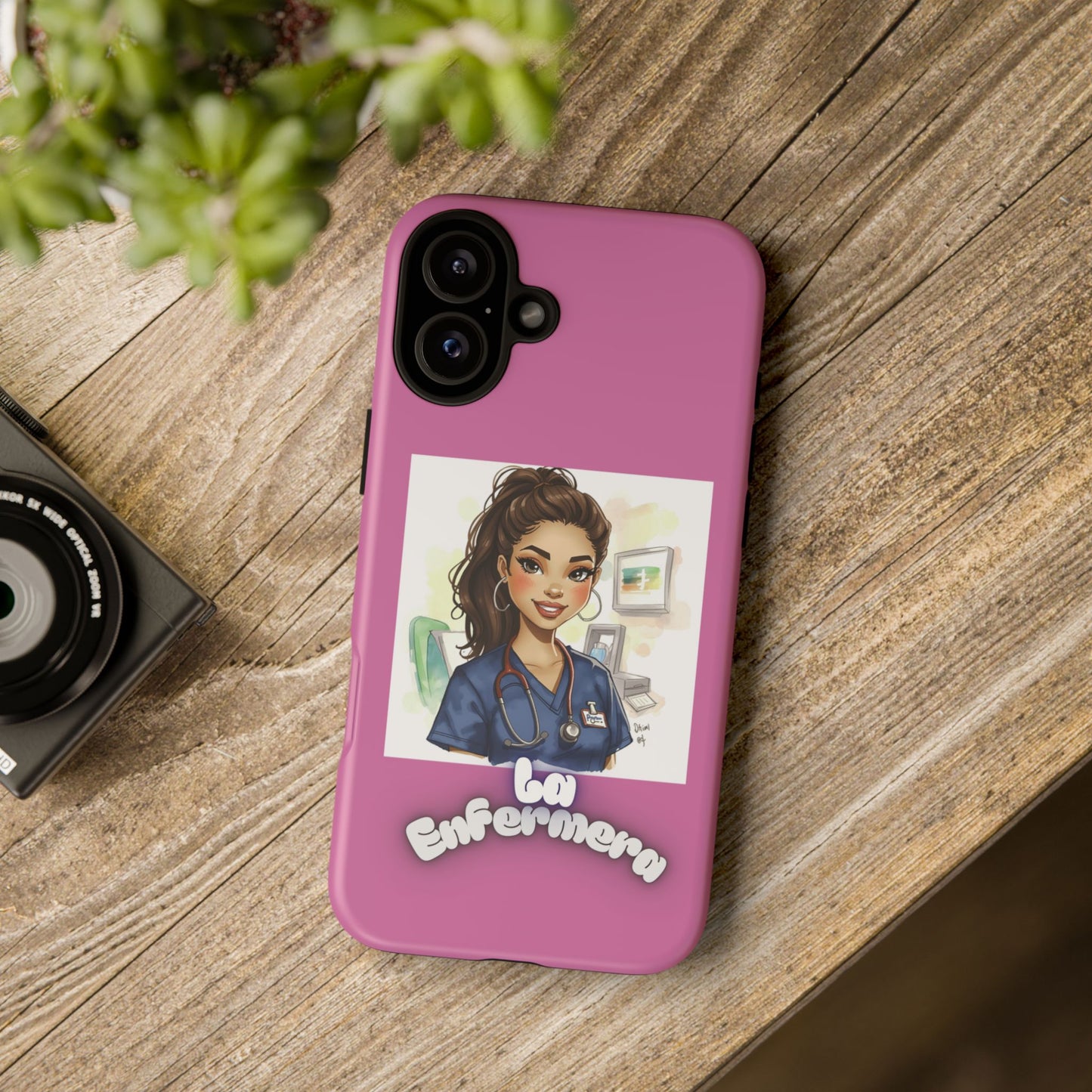 Nurse La Enfermera Tough Phone Case — Protective Pink Phone Cover