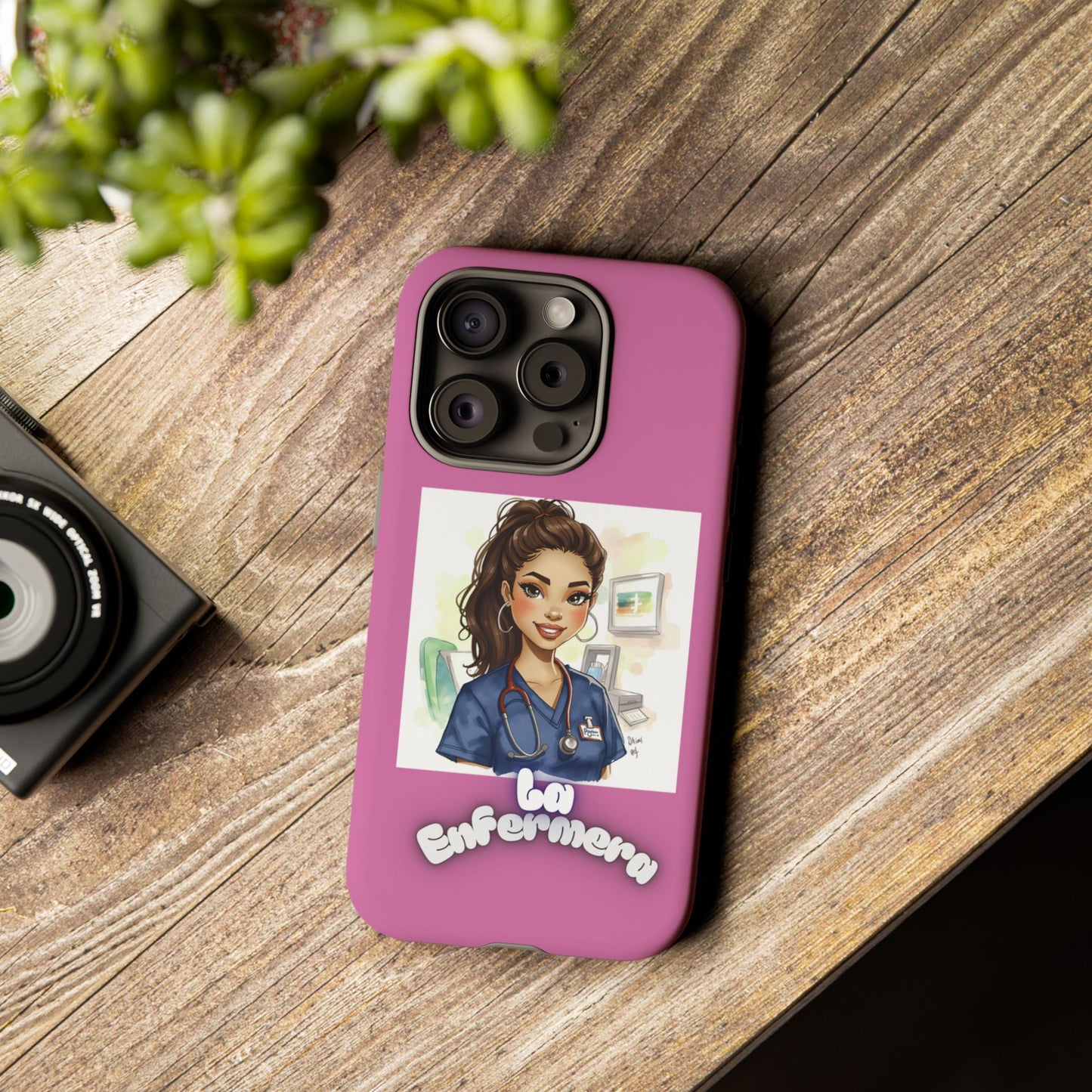 Nurse La Enfermera Tough Phone Case — Protective Pink Phone Cover