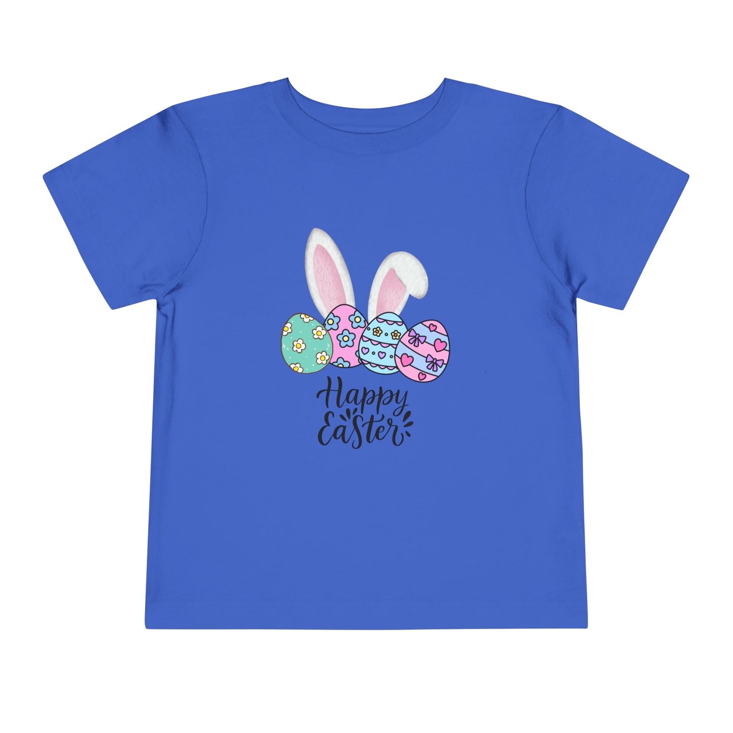 Toddler Tee - Happy Easter Bunny Ears & Colorful Eggs