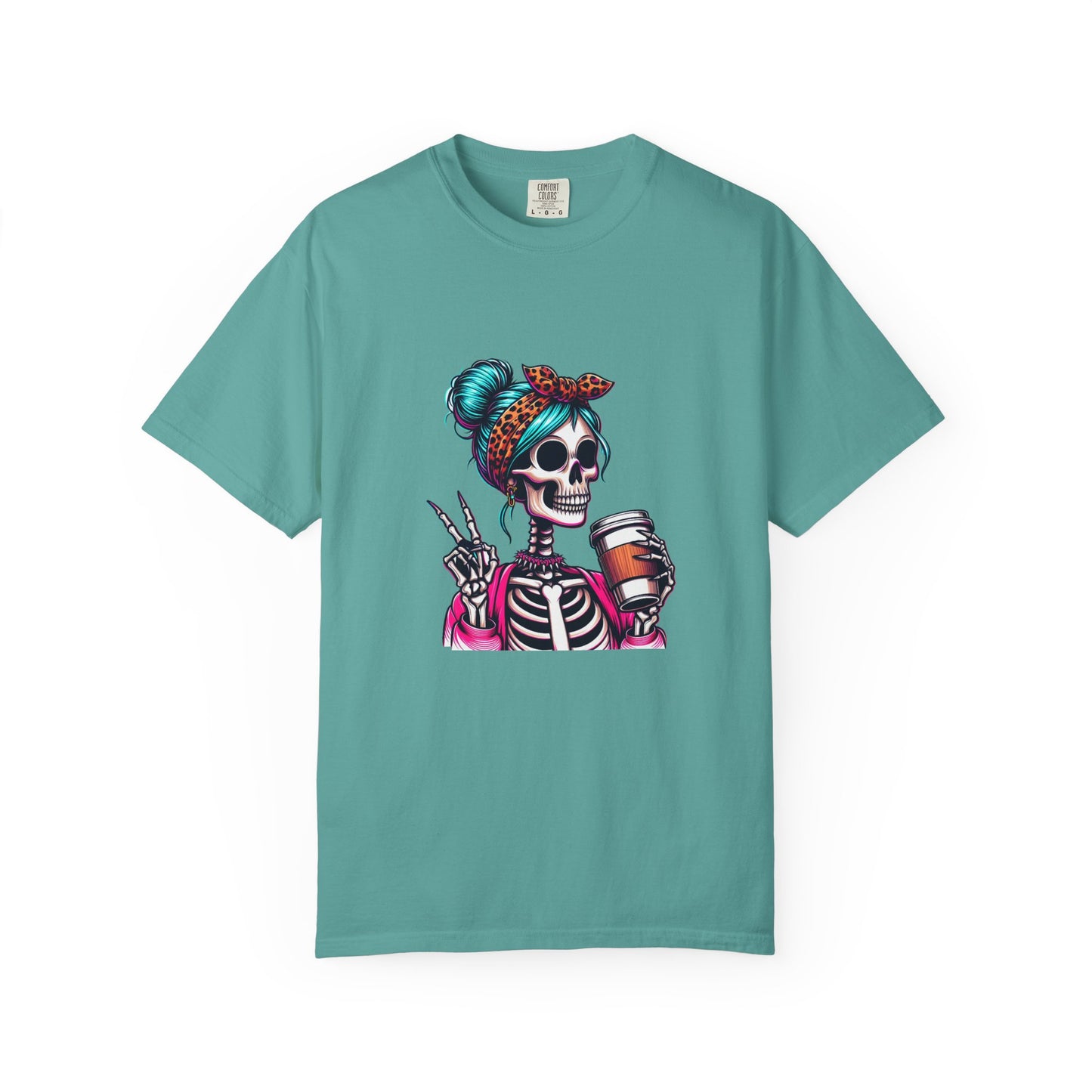 Skull Barista T-Shirt — Cute Skeleton Coffee Lover Tee