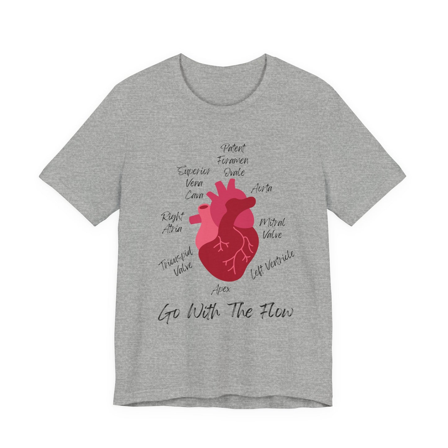 'Go With The Flow' Heart Anatomy Shirt
