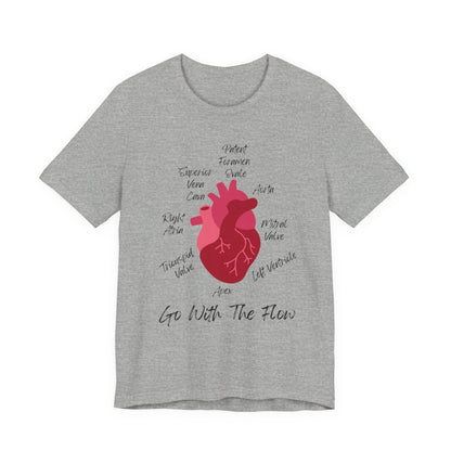 'Go With The Flow' Heart Anatomy Shirt
