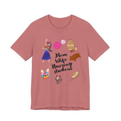 Mom Wife Nursing Student T‑Shirt — Nursing Student Gift Tee