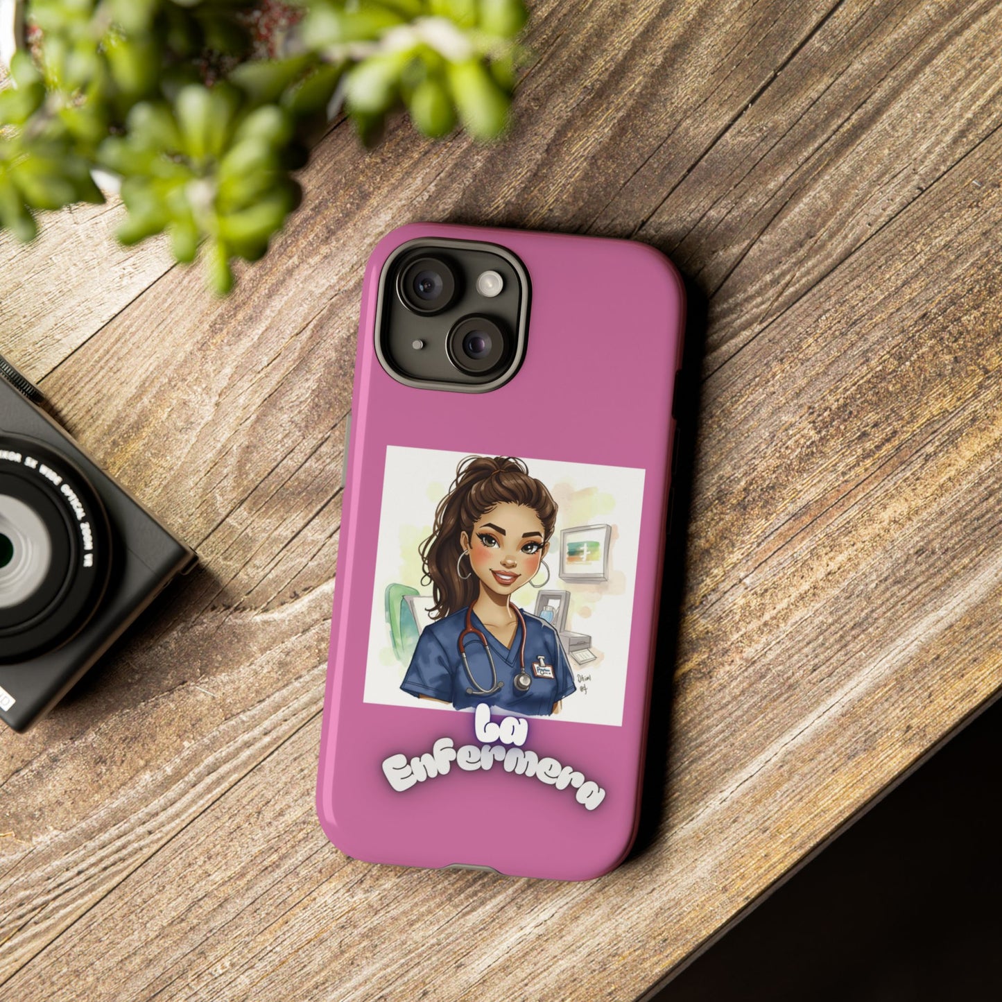 Nurse La Enfermera Tough Phone Case — Protective Pink Phone Cover