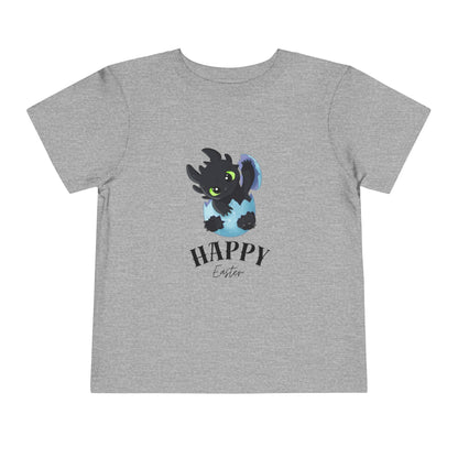 Toddler Tee — Cute Toothless 'Happy Easter' Kids Shirt