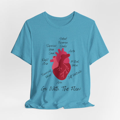 'Go With The Flow' Heart Anatomy Shirt