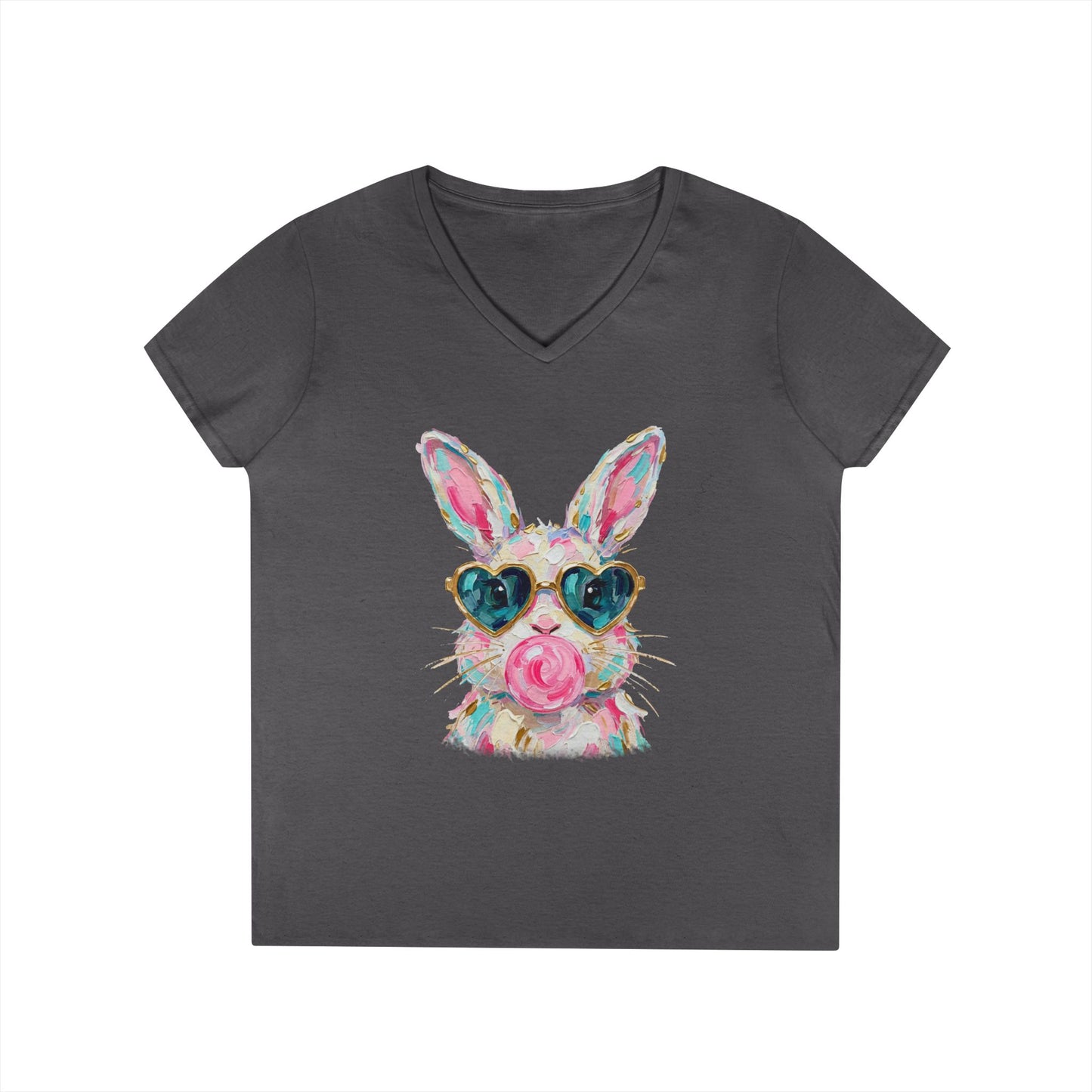 Bunny with Sunglasses V-Neck Tee