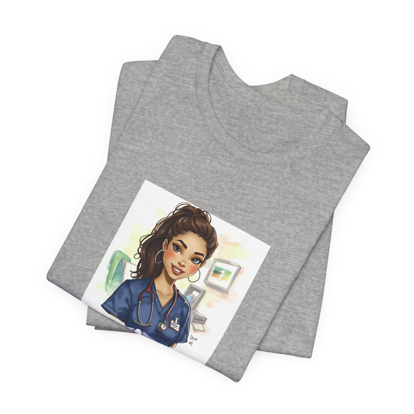 Nurse Empowerment Tee – Cute Female Nurse Illustration