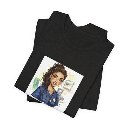 Nurse Empowerment Tee – Cute Female Nurse Illustration