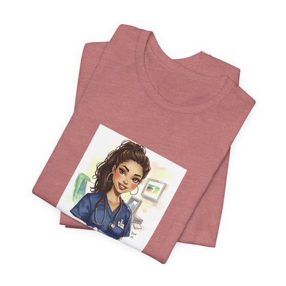 Nurse Empowerment Tee – Cute Female Nurse Illustration