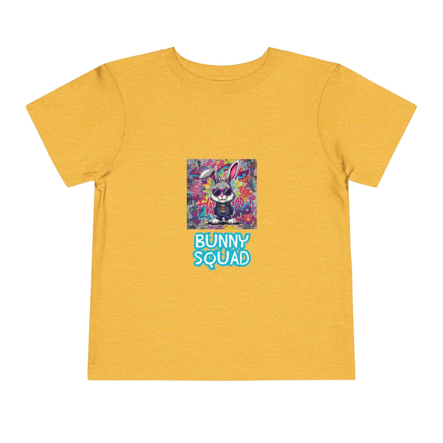 Toddler Tee — Colorful 'Bunny Squad' Graphic Shirt