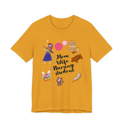 Mom Wife Nursing Student T‑Shirt — Nursing Student Gift Tee