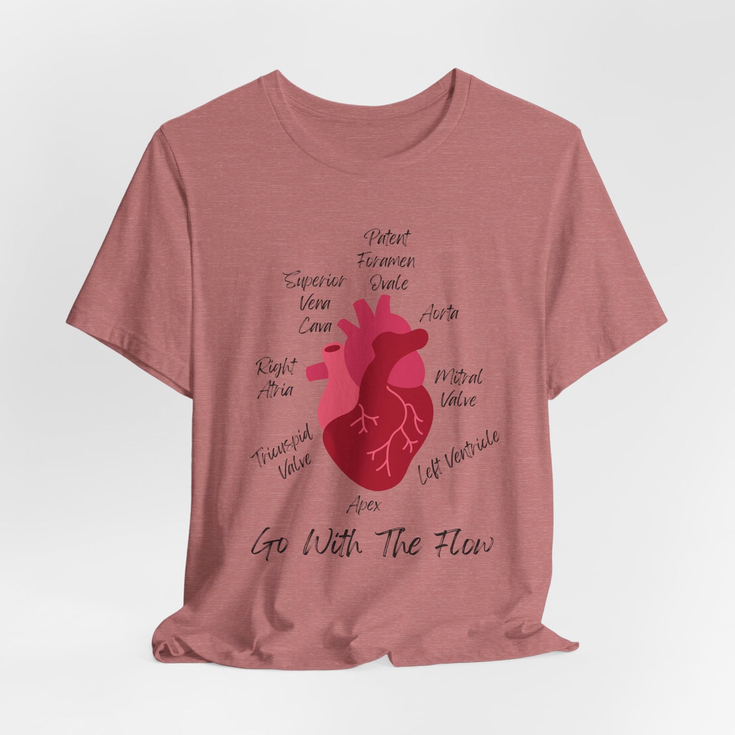 'Go With The Flow' Heart Anatomy Shirt