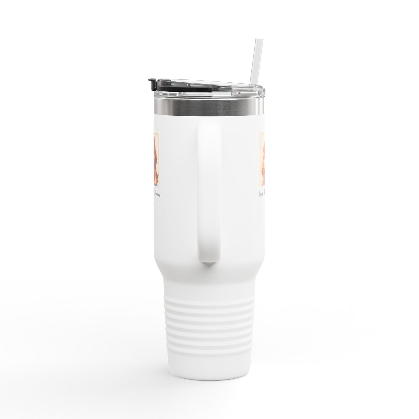 40oz Insulated Travel Mug – “Just Doing Mom Shit”