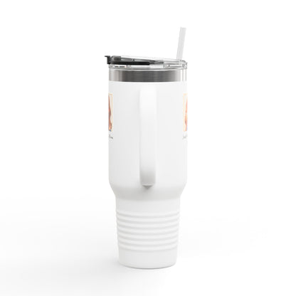 40oz Insulated Travel Mug – “Just Doing Mom Shit”