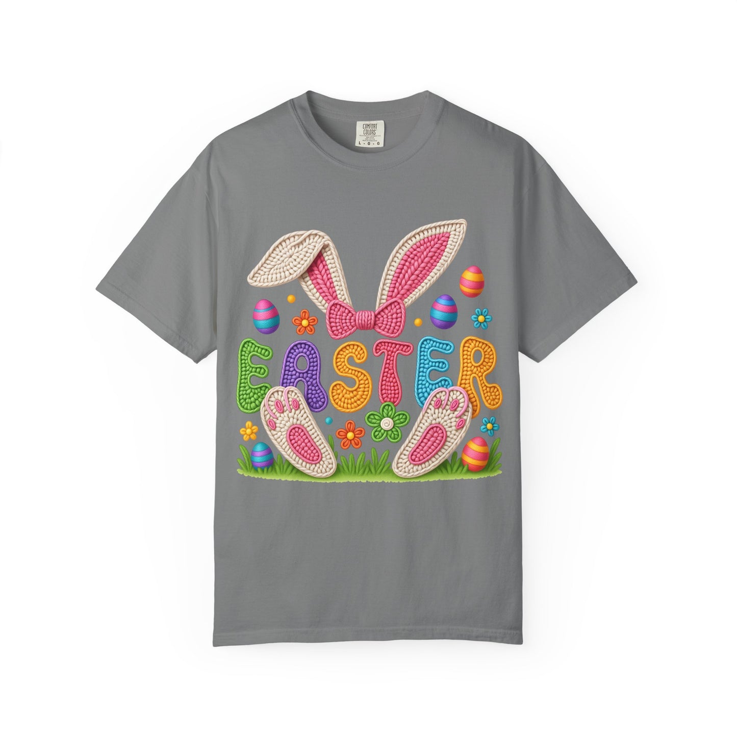 Easter Bunny Ears T-Shirt — Colorful Holiday Egg & Flowers Design