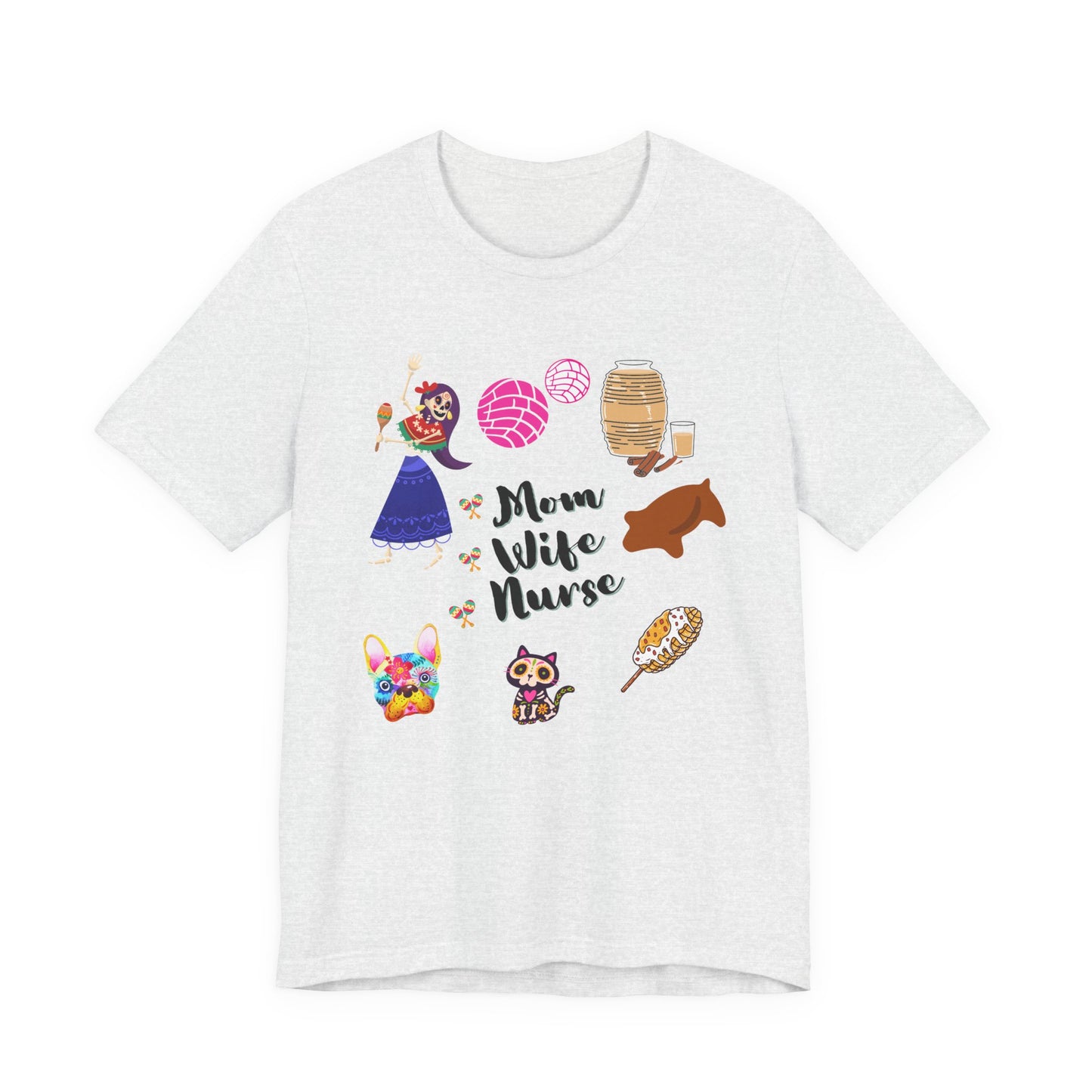 Mom Wife Nurse T‑Shirt — Cute Nurse Life Graphic Tee