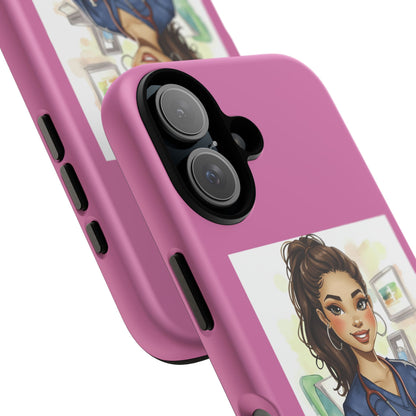 Nurse La Enfermera Tough Phone Case — Protective Pink Phone Cover