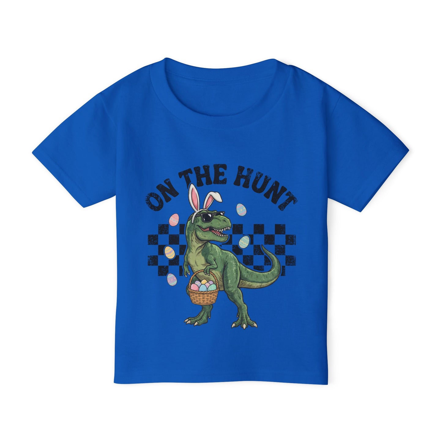 Toddler T-Shirt — "On The Hunt" Easter Dino Graphic