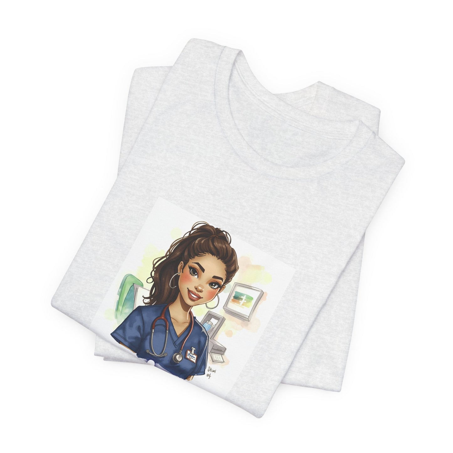 Nurse Empowerment Tee – Cute Female Nurse Illustration