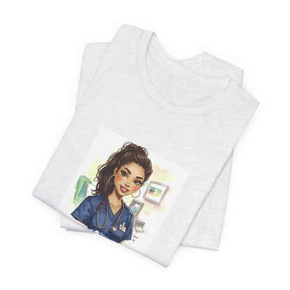 Nurse Empowerment Tee – Cute Female Nurse Illustration