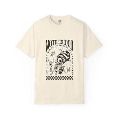 Motherhood Skull T‑Shirt — Vintage Mom Graphic Tee