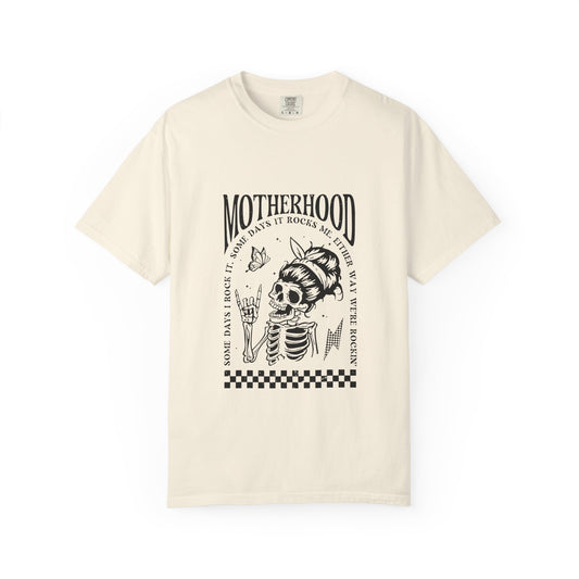 Motherhood Skull T‑Shirt — Vintage Mom Graphic Tee