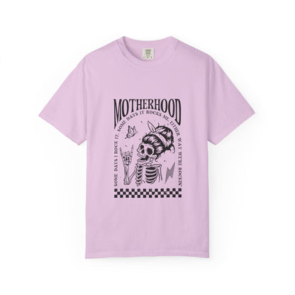 Motherhood Skull T‑Shirt — Vintage Mom Graphic Tee